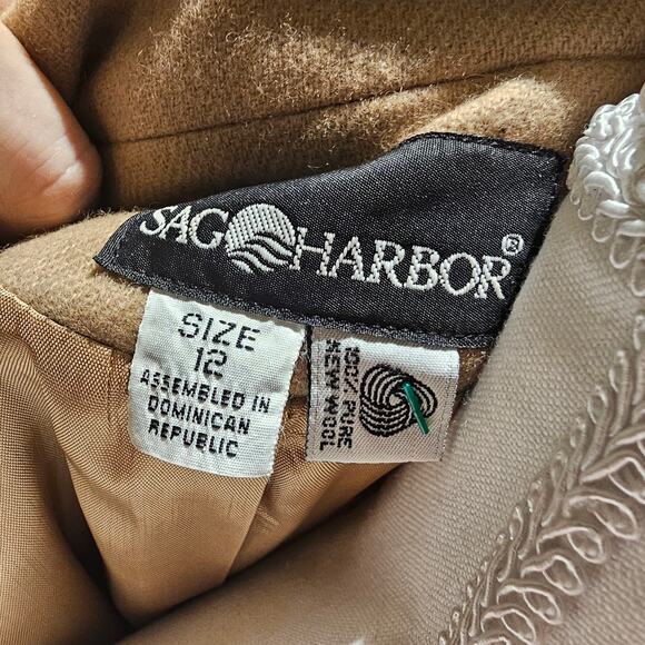 Sag Harbor 12 Wool Oversized Blazer Camel Vintage Quiet Luxury Old Money Chic - Picture 5 of 10